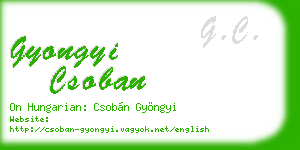 gyongyi csoban business card
